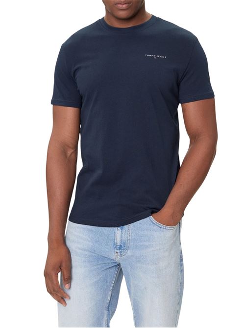 T-shirt blu in cotone Tommy Jeans | DM0DM21780C1G
